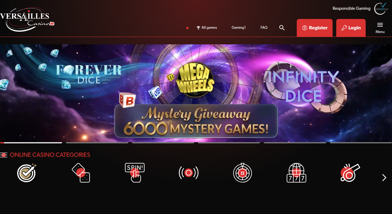 Versailles Casino screenshot - nieuwste online casino belgie